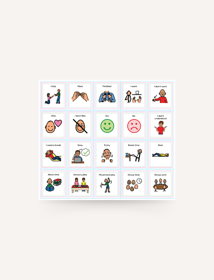 School Routines & Communication Magnetic Tile Set