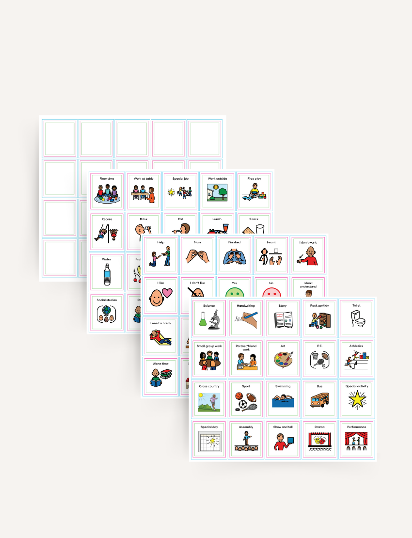 School Routines & Communication Magnetic Tile Set