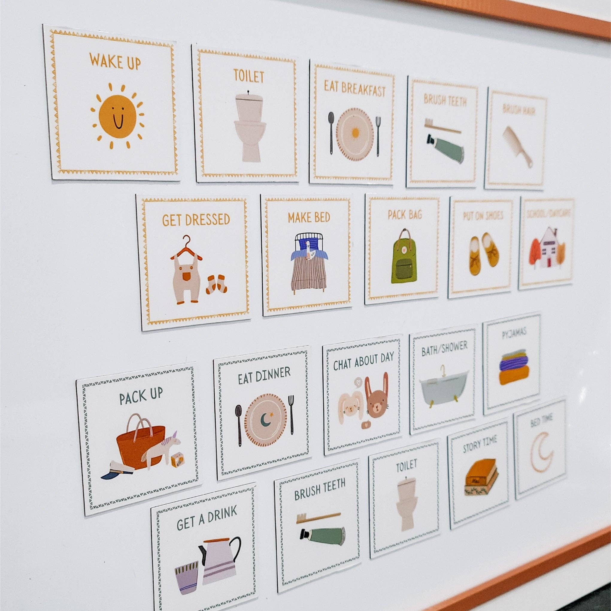 Magnetic Routine Cards – Visual Schedule for Kids The Creative Sprout