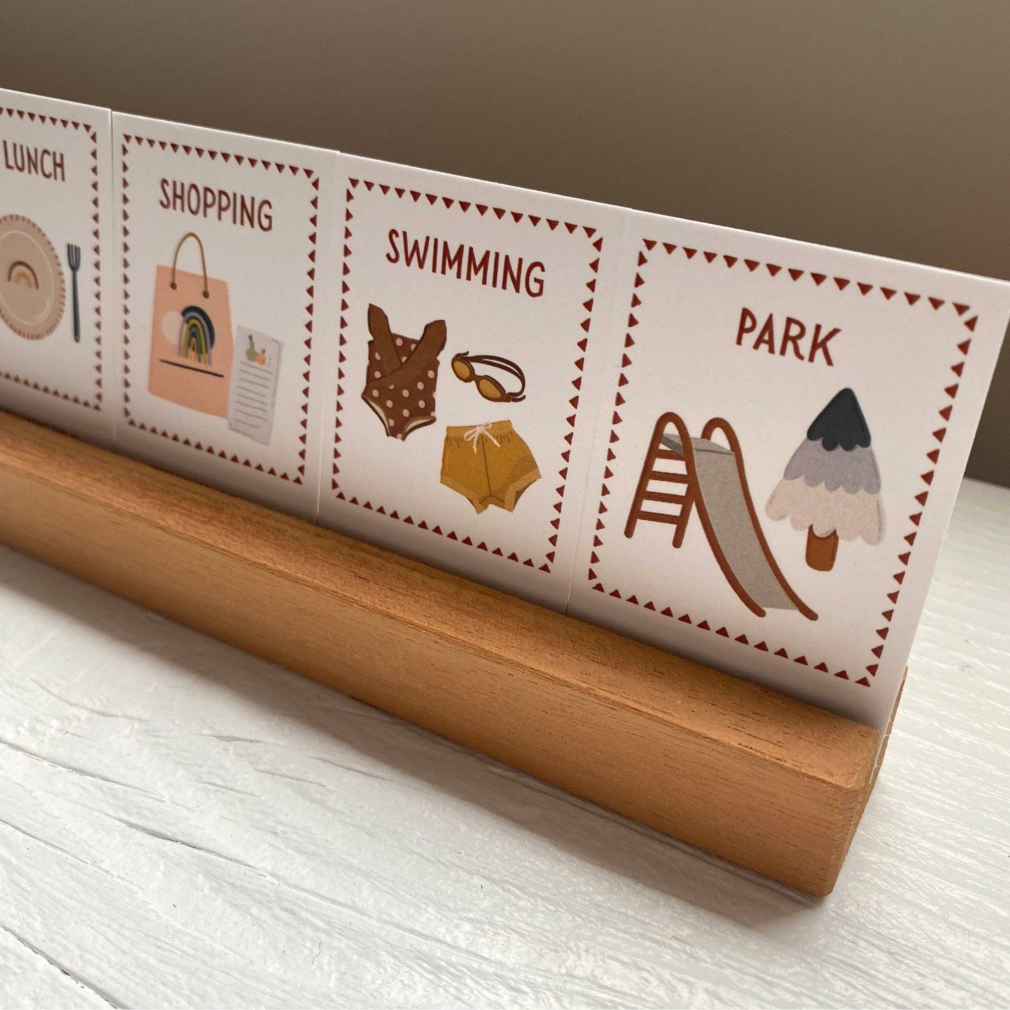 72 Daily Routine Cards + Display Stand | Visual Routine System