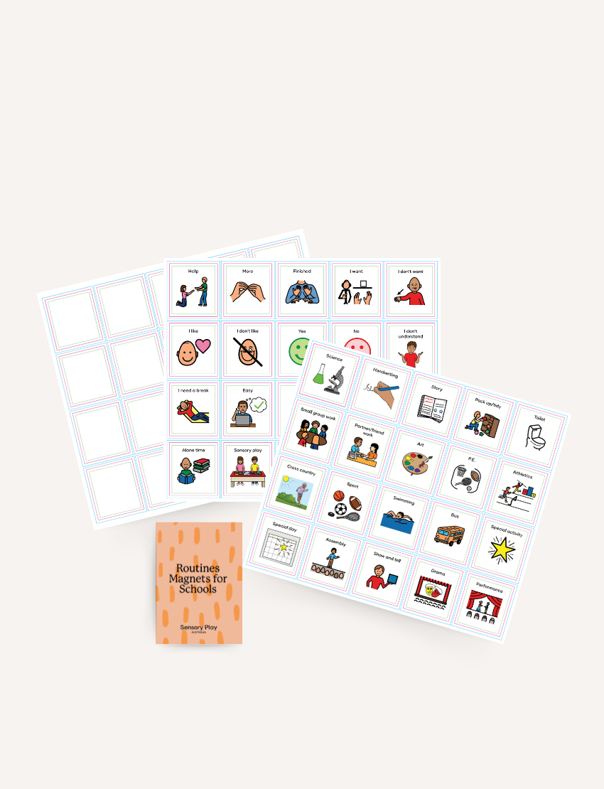 School Routines & Communication Magnetic Tile Set