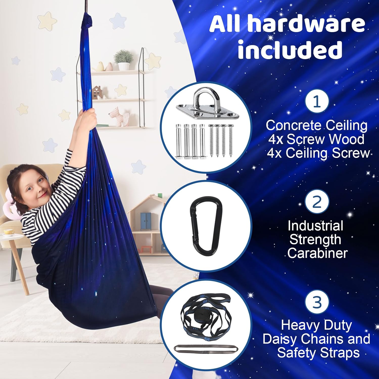 AuDHD Sensory Cuddle Swing with Hardware The AuDHD Store