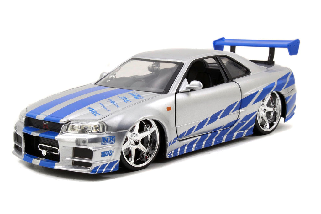 Fast & Furious 1:24 Die-Cast Nissan GT-R R34 Silver The AuDHD Store