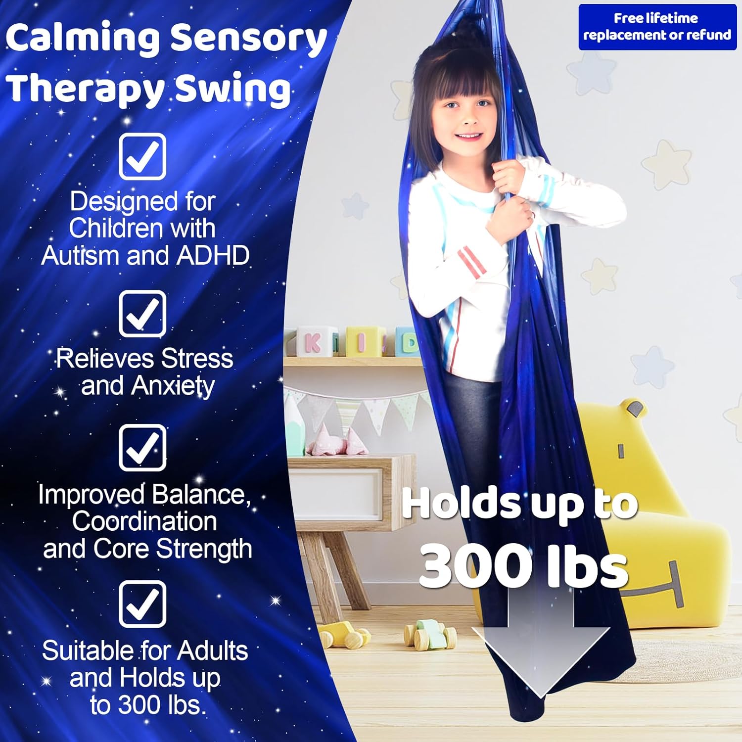 AuDHD Sensory Cuddle Swing with Hardware The AuDHD Store