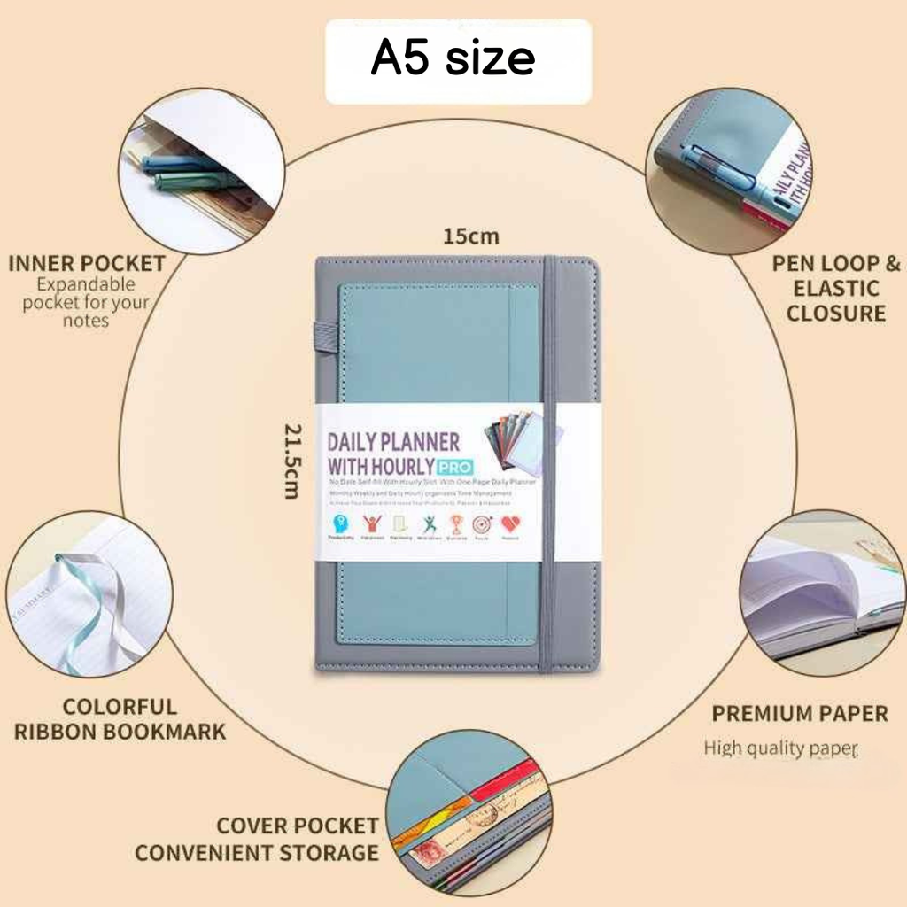 Undated A5 Daily Planner for Focus, Flexibility & Gentle Structure - Green The AuDHD Store