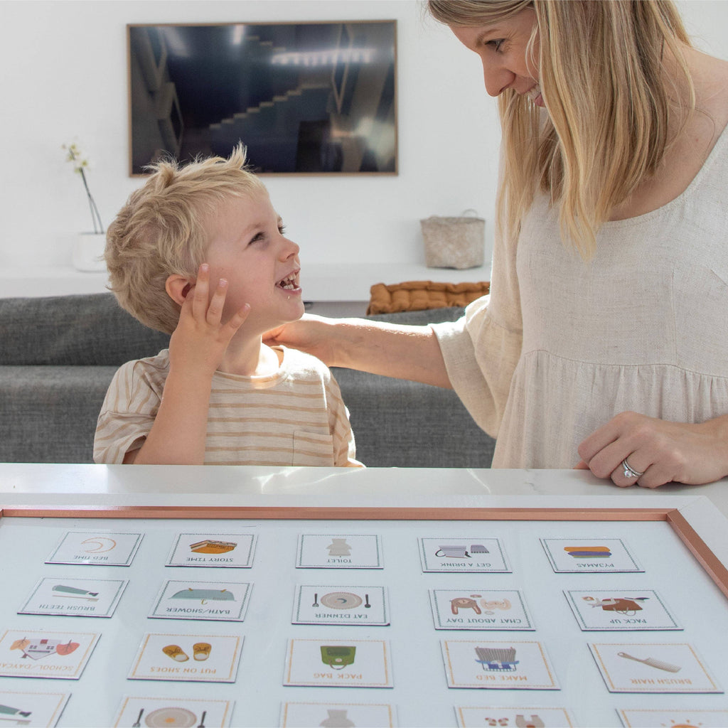 Magnetic Routine Cards – Visual Schedule for Kids The Creative Sprout