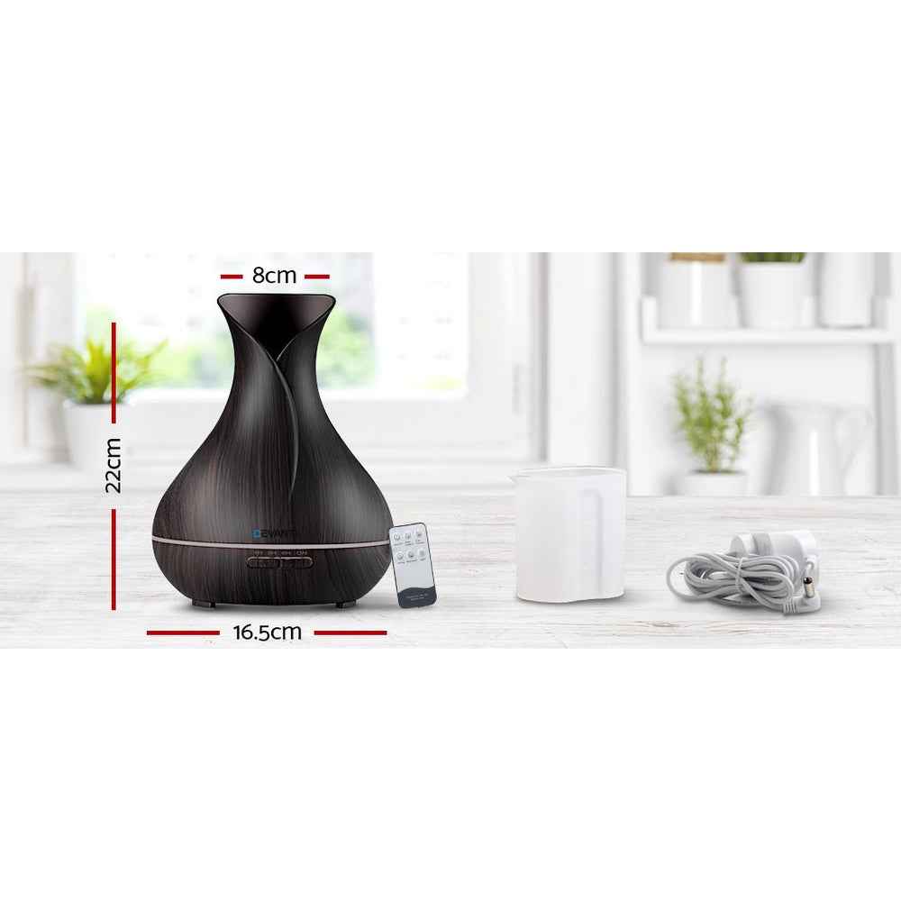 Devanti Aroma Diffuser Aromatherapy Dark Wood 400ml The AuDHD Store