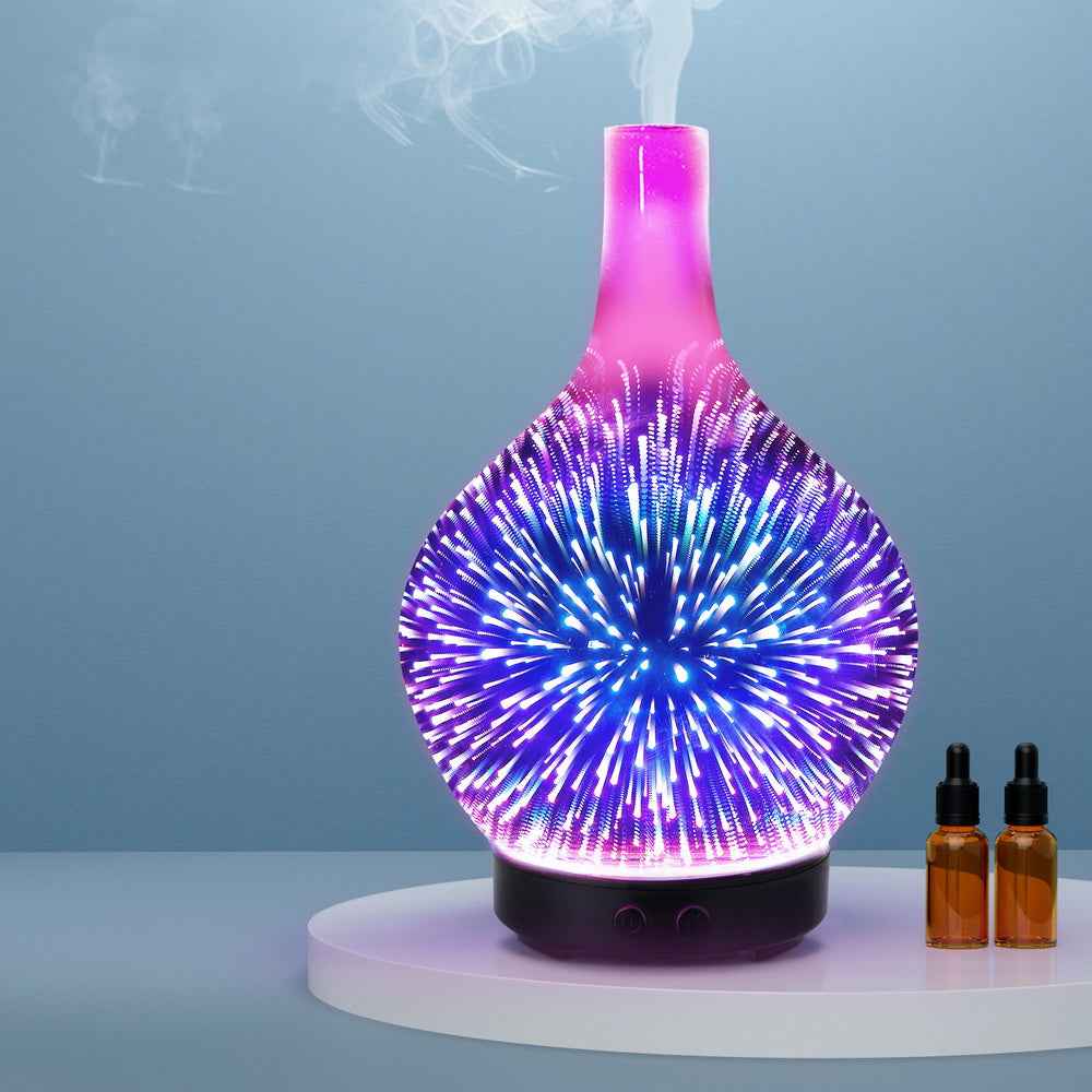 Devanti Ultrasonic Aroma Aromatherapy Diffuser 3D Light Oil Firework Humidifier The AuDHD Store