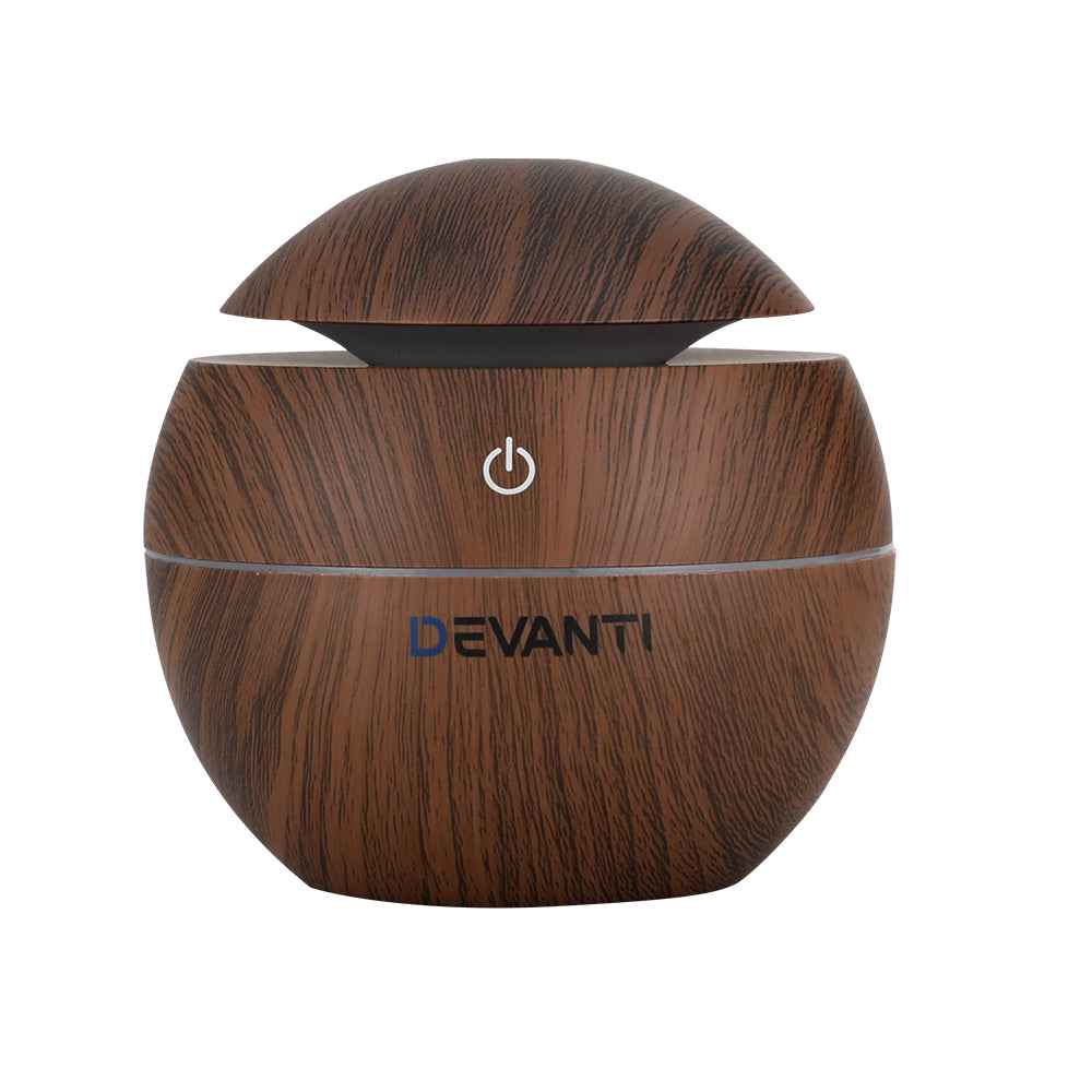 Devanti Aroma Diffuser Aromatherapy Dark Wood 130ml The AuDHD Store