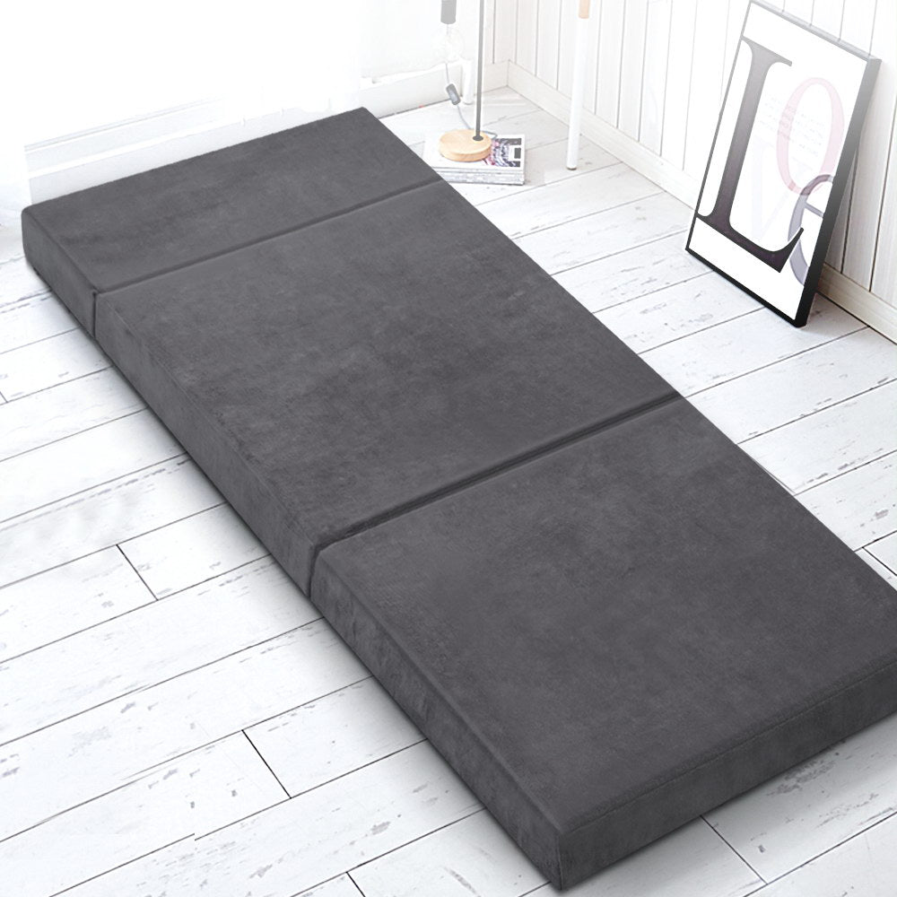 Giselle Bedding Foldable Foam Mattress - Single in Grey The AuDHD Store