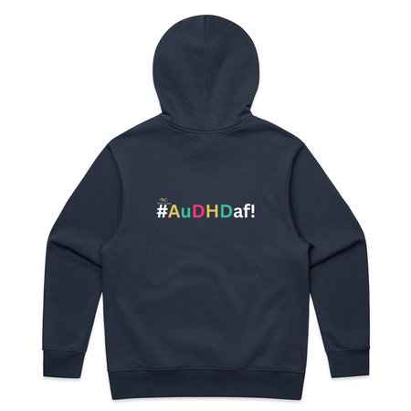 The OG #AuDHDaf! Heavyweight Oversized Hoodie - Midnight Blue