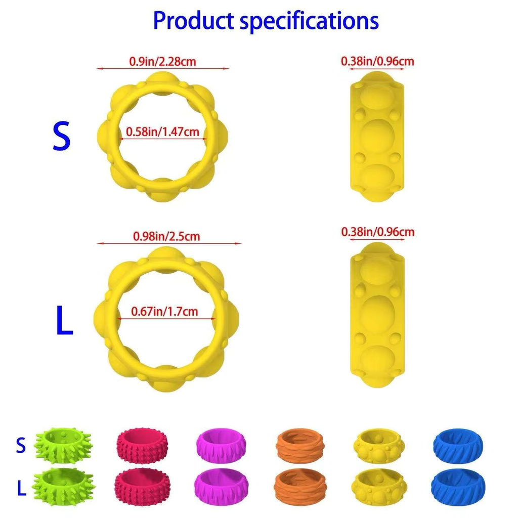 Silicone Sensory Fidget Ring Set The AuDHD Store