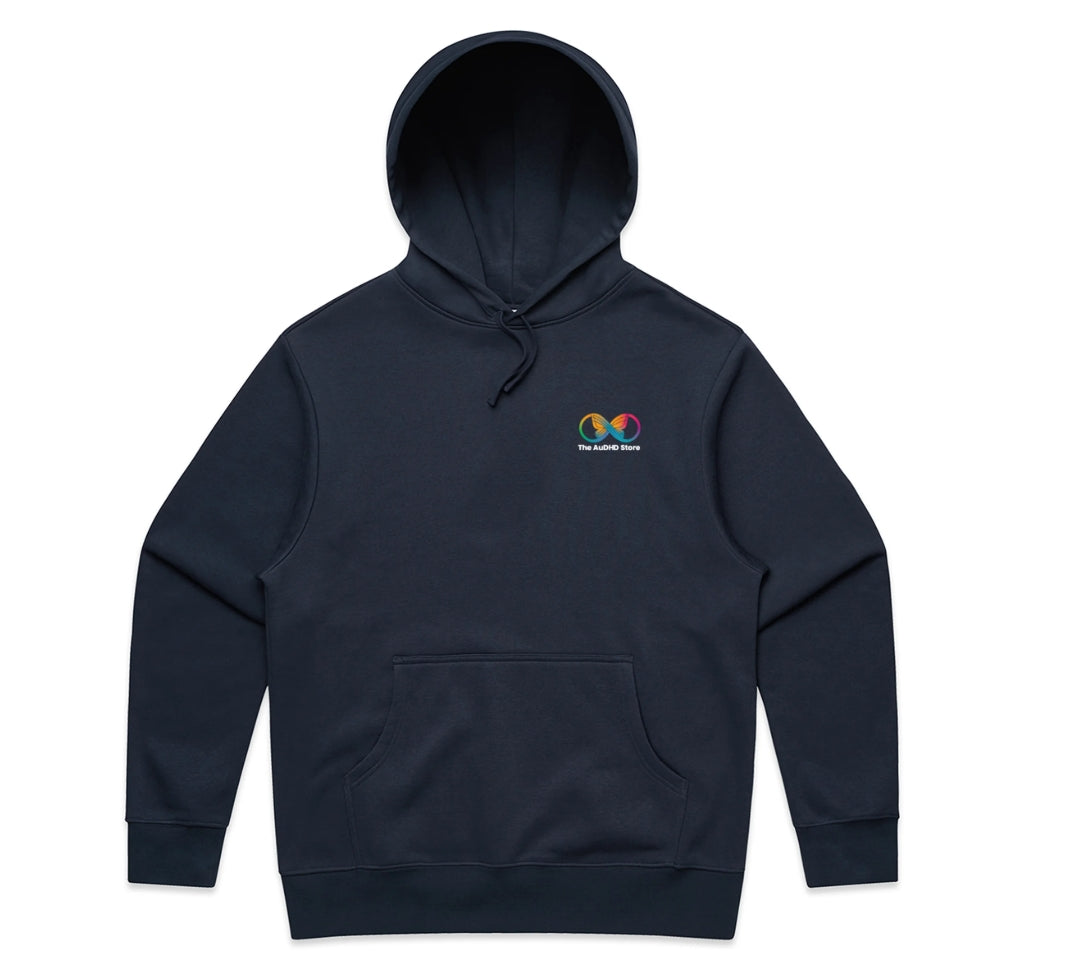 The OG #AuDHDaf! Heavyweight Oversized Hoodie - Midnight Blue