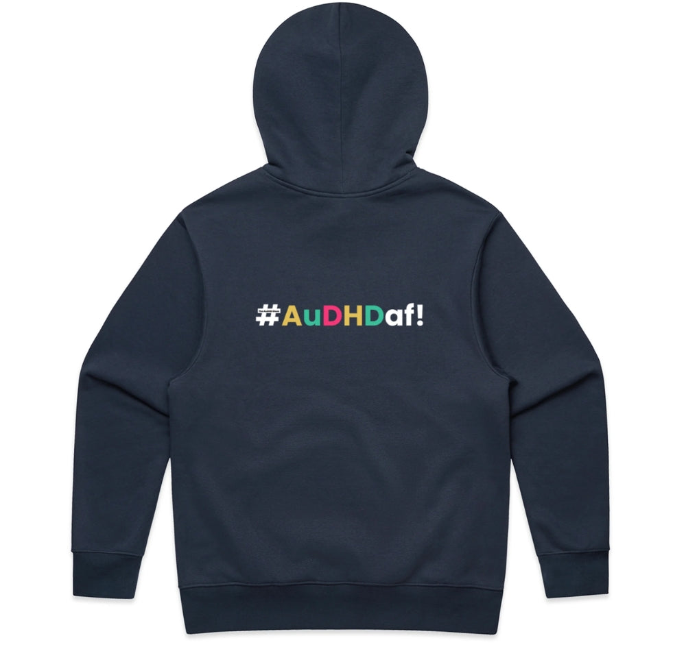 The OG #AuDHDaf! Heavyweight Oversized Hoodie - Midnight Blue