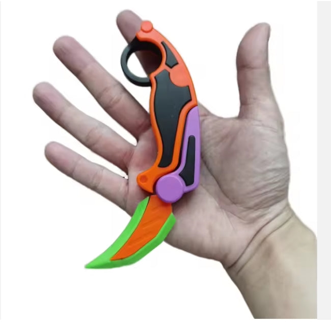 Gravity Flip Karambit Fidget Tool | Click & Trick Hand Fidget
