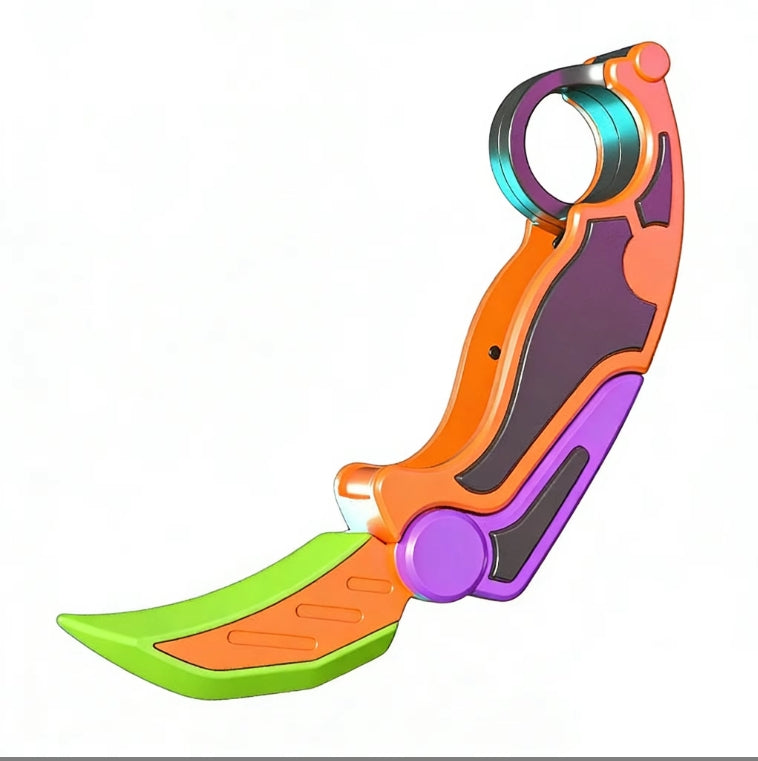 Gravity Flip Karambit Fidget Tool | Click & Trick Hand Fidget