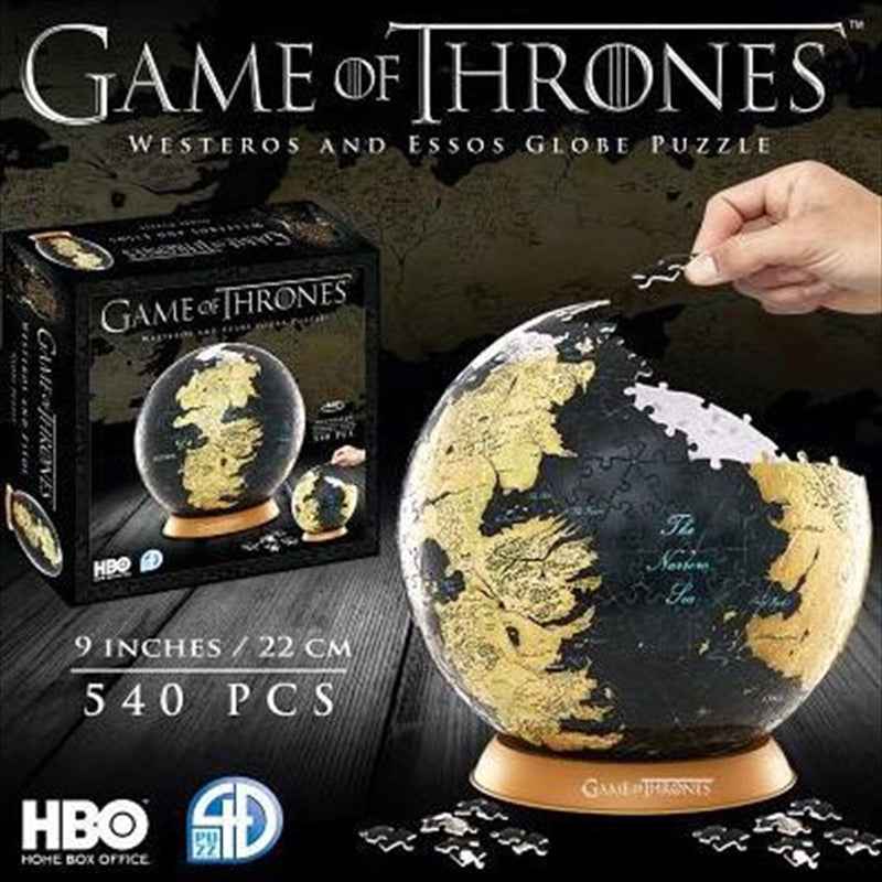 Game of Thrones 9" Globe Puzzle The AuDHD Store