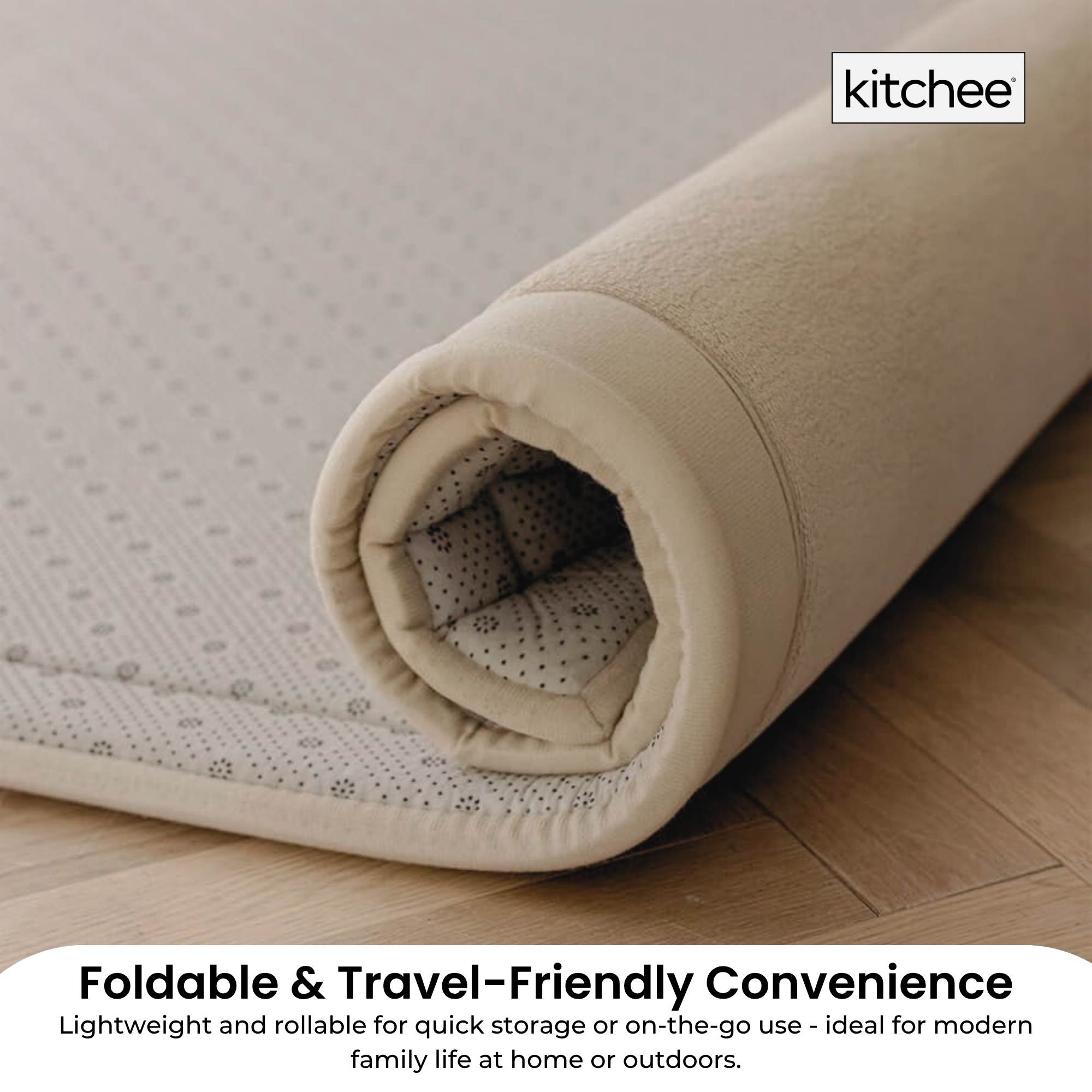 Kitchee Kids Foam Floor Play Mat 150x200cm – Thick, Padded, Soft in Cream The AuDHD Store