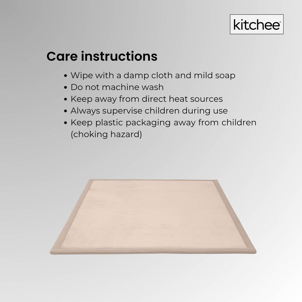 Kitchee Kids Foam Floor Play Mat 200x200cm – Padded, Thick and Soft in Cream The AuDHD Store