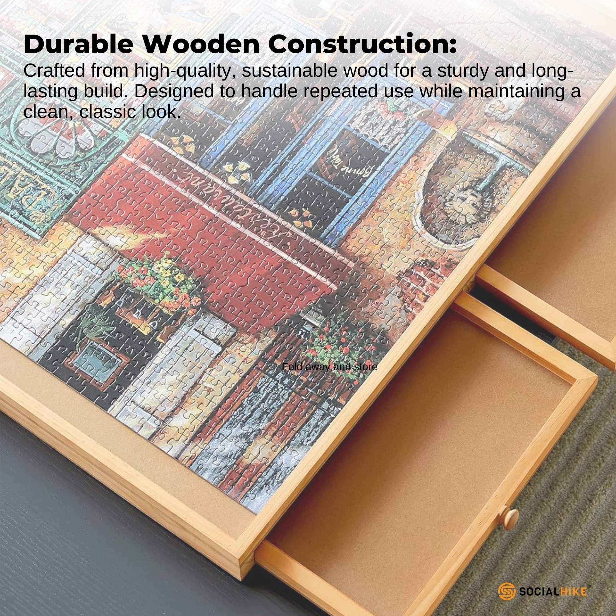 Rotating Puzzle Board - 1000pc capacity with 4 Drawers and Cover The AuDHD Store