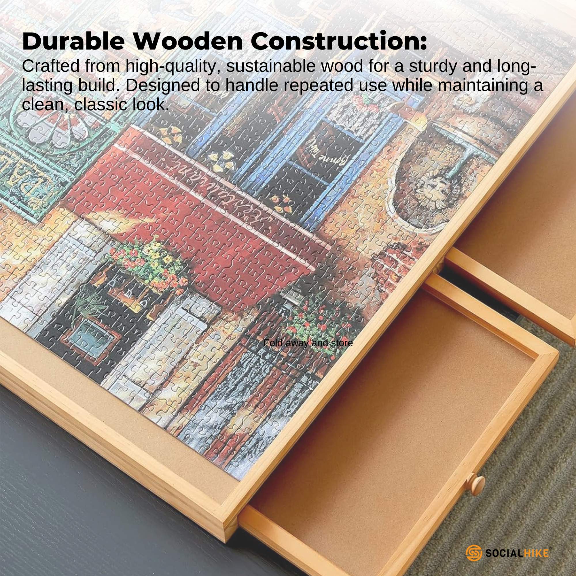 Rotating Puzzle Board - 1000pc capacity with 4 Drawers and Cover