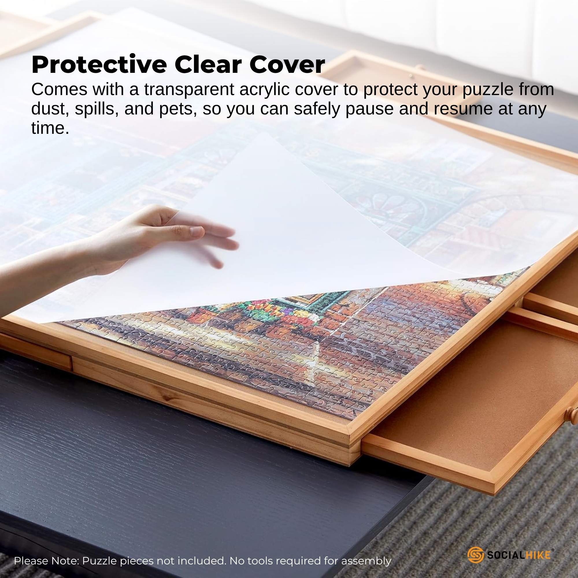 Rotating Puzzle Board - 1000pc capacity with 4 Drawers and Cover