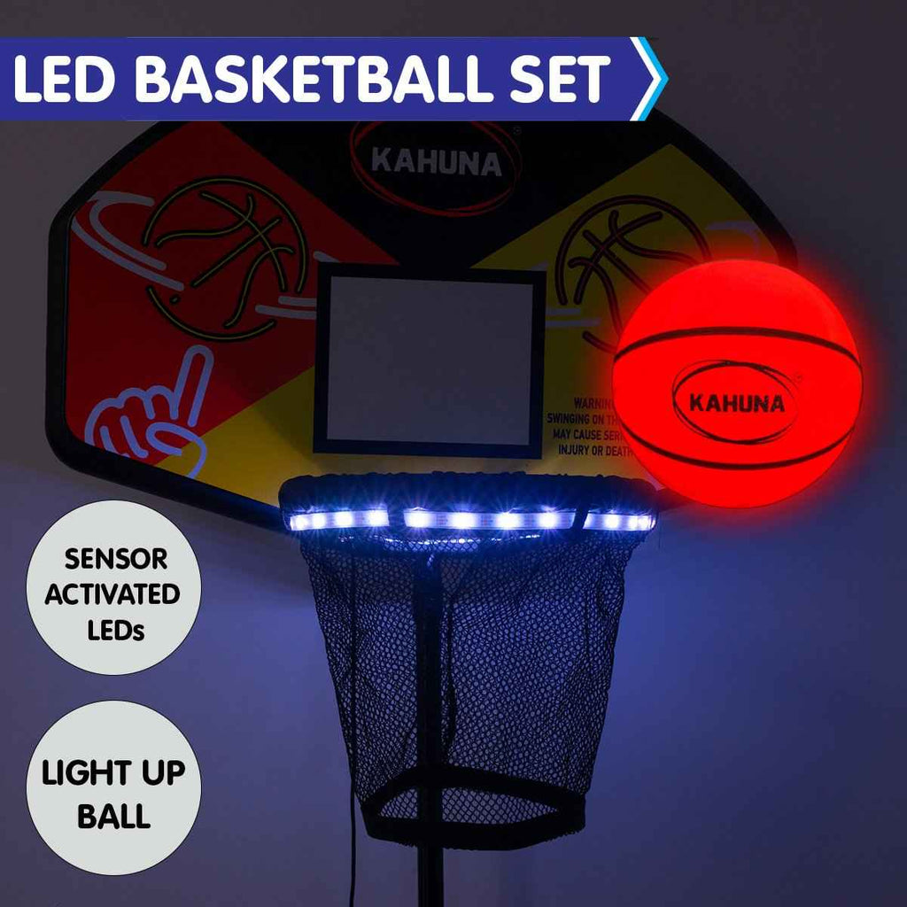Kahuna Trampoline LED Basketball Hoop Set with Light-Up Ball The AuDHD Store