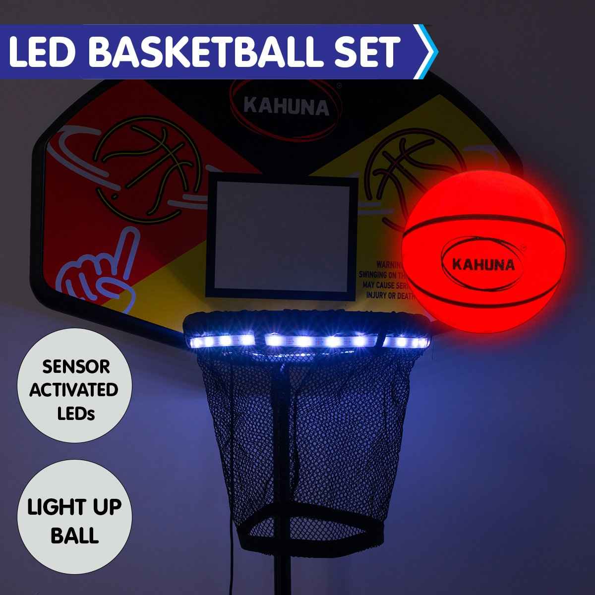 Kahuna Trampoline LED Basketball Hoop Set with Light-Up Ball The AuDHD Store