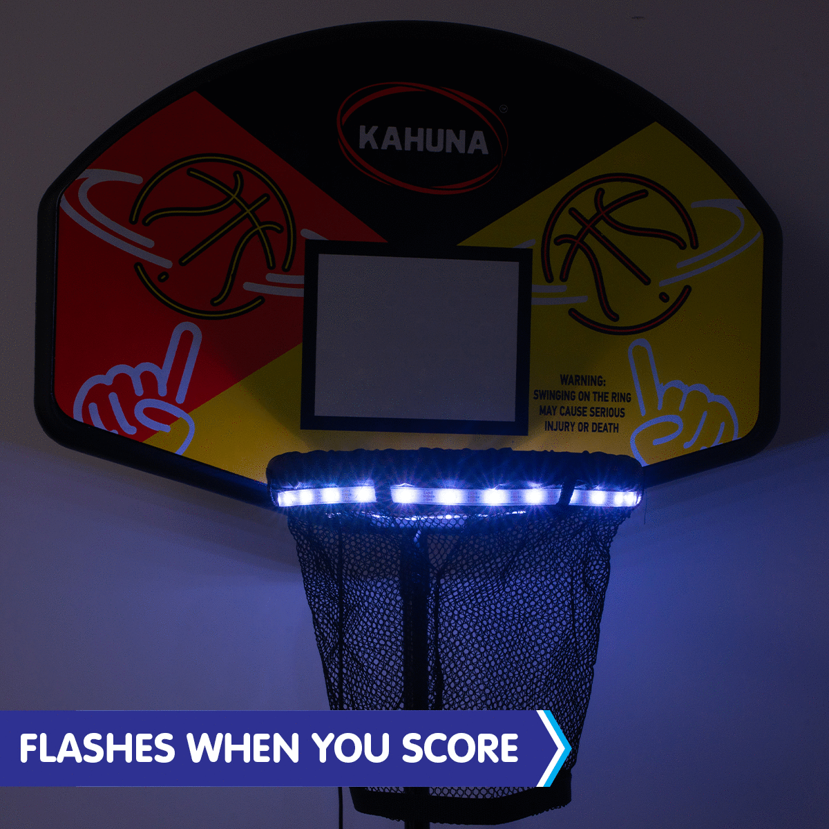 Kahuna Trampoline LED Basketball Hoop Set with Light-Up Ball The AuDHD Store