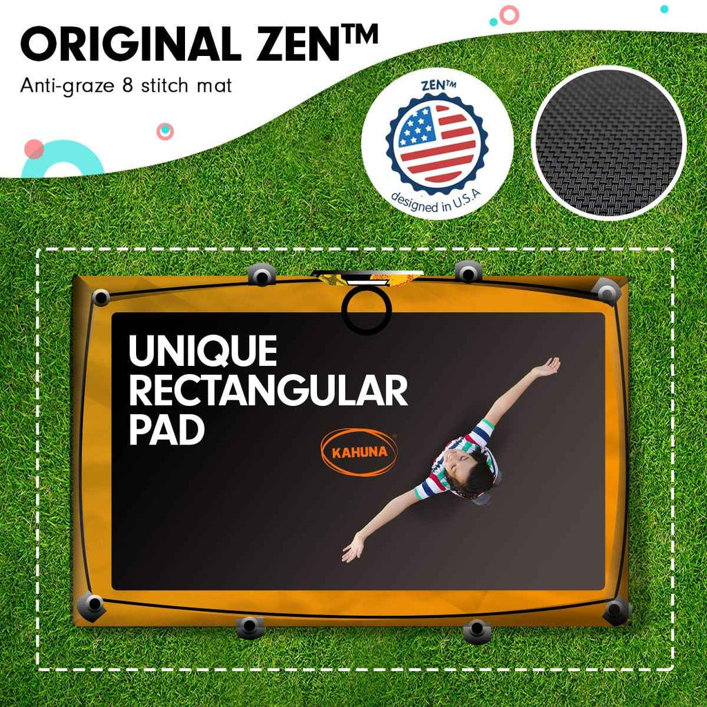 Kahuna Rectangular Trampoline 6x9ft with LED Basketball Set – Rainbow The AuDHD Store
