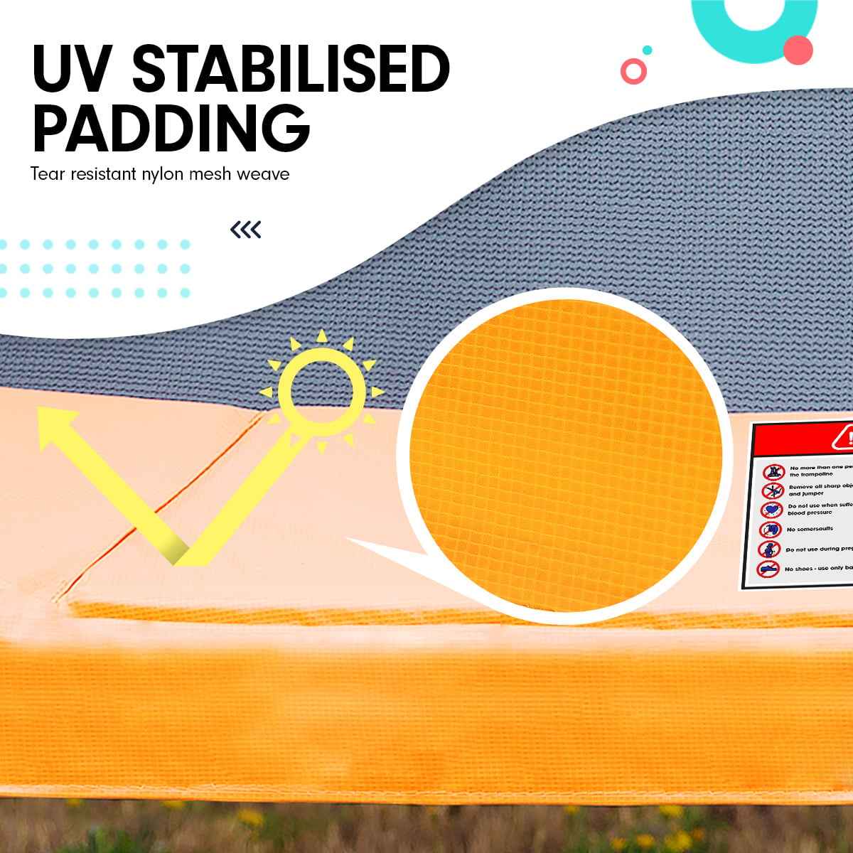 Kahuna Rectangular Trampoline 6x9ft with LED Basketball Set – Rainbow The AuDHD Store