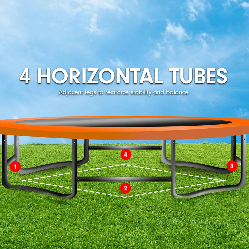 Kahuna Rectangular Trampoline 6x9ft with LED Basketball Set – Rainbow The AuDHD Store