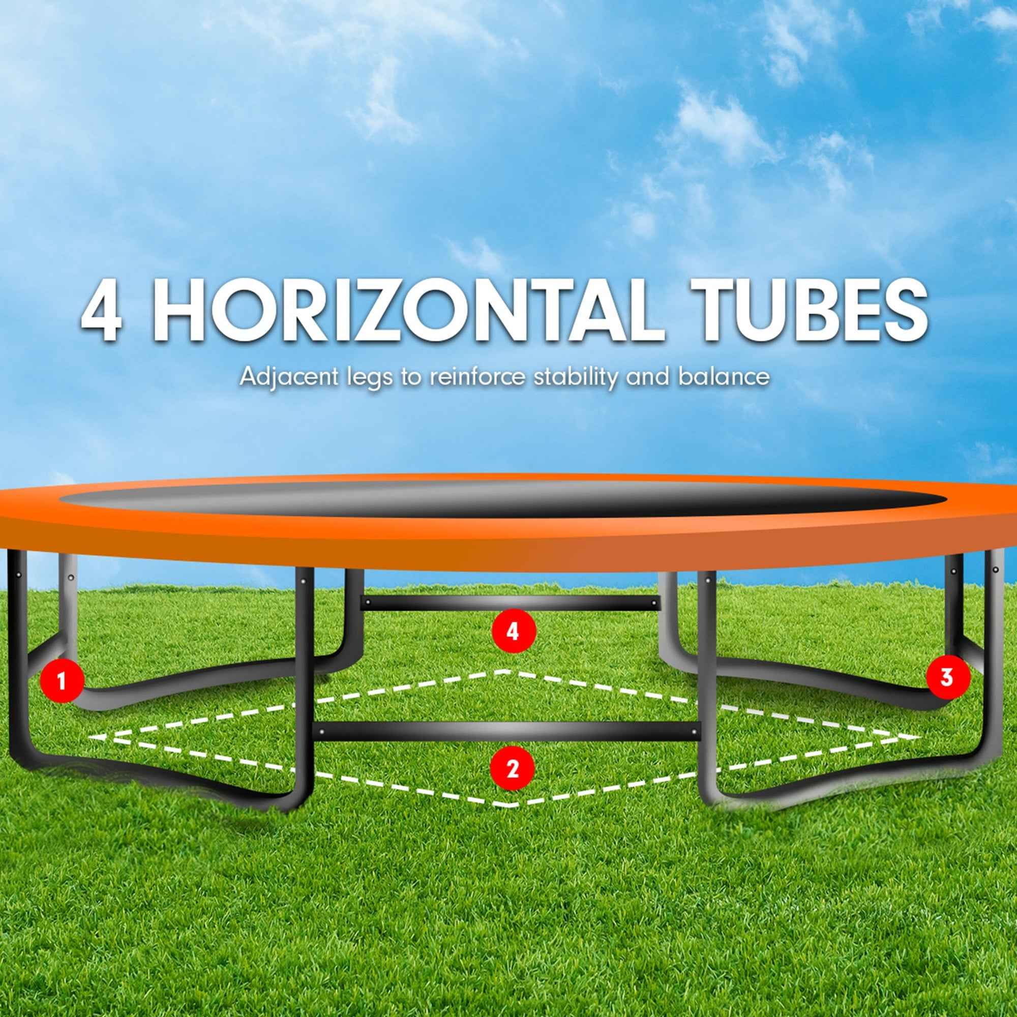 Kahuna Rectangular Trampoline 6x9ft with LED Basketball Set – Rainbow The AuDHD Store