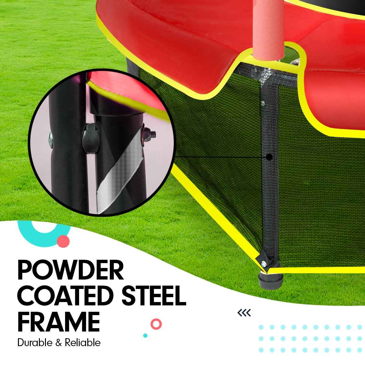 Kahuna 4.5ft Trampoline - Red The AuDHD Store