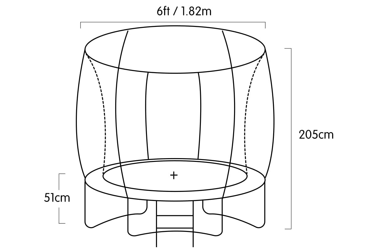 Kahuna 6ft Trampoline - Rainbow The AuDHD Store