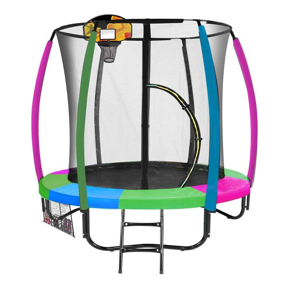 Kahuna Classic 6ft Trampoline with Basketball Set - Rainbow The AuDHD Store