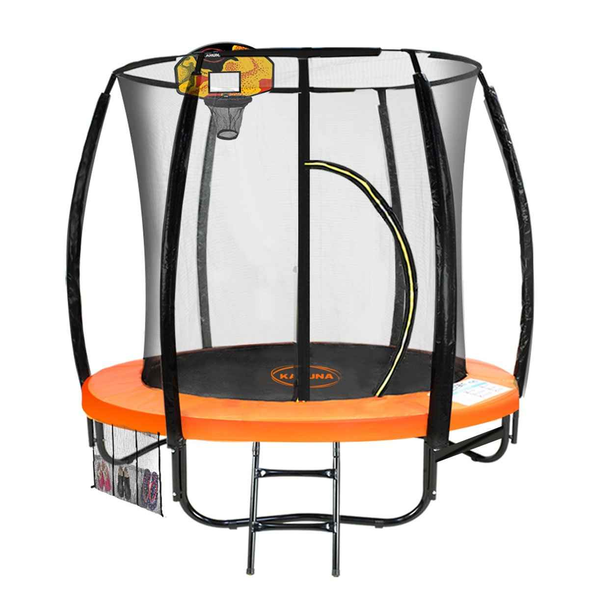 Kahuna 8ft Trampoline with Basketball Hoop Set - Orange The AuDHD Store