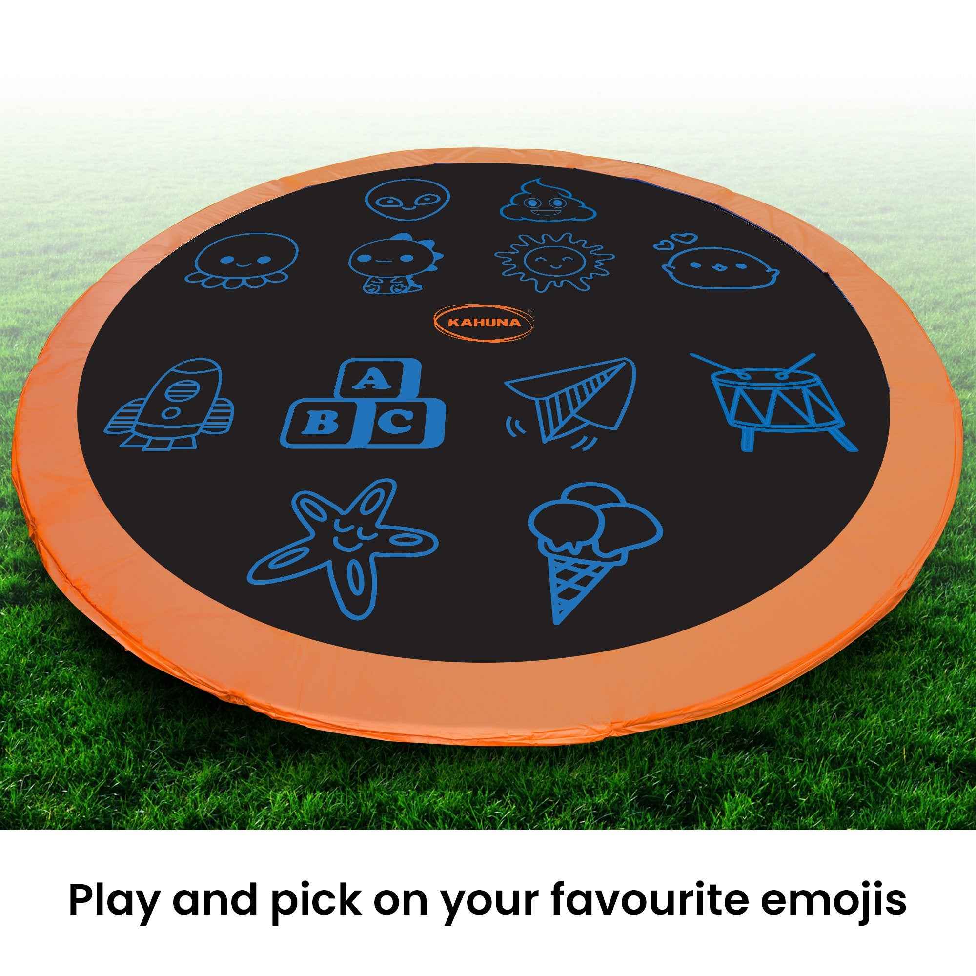 Kahuna 12ft Replacement Trampoline Jumping Mat – Emoji Print The AuDHD Store