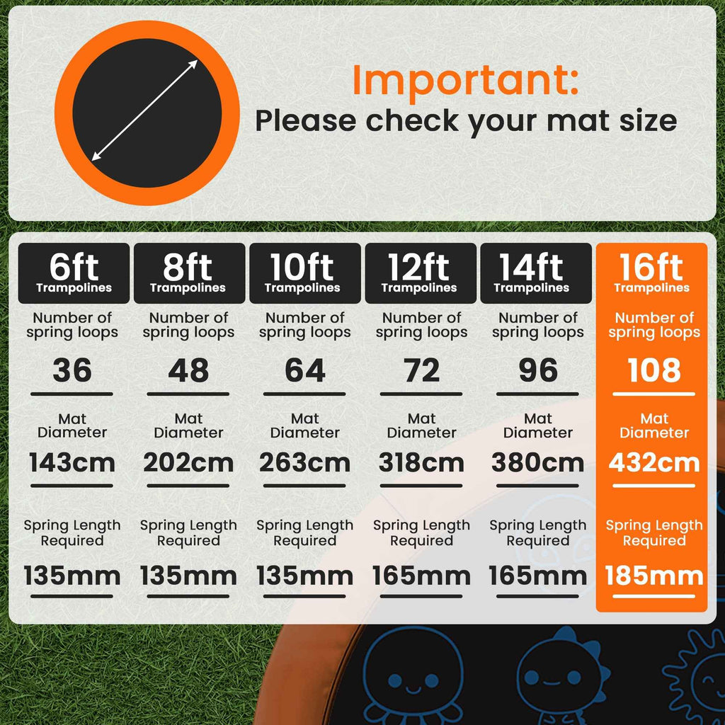 Kahuna 16ft Replacement Trampoline Jumping Mat – Emoji Print The AuDHD Store