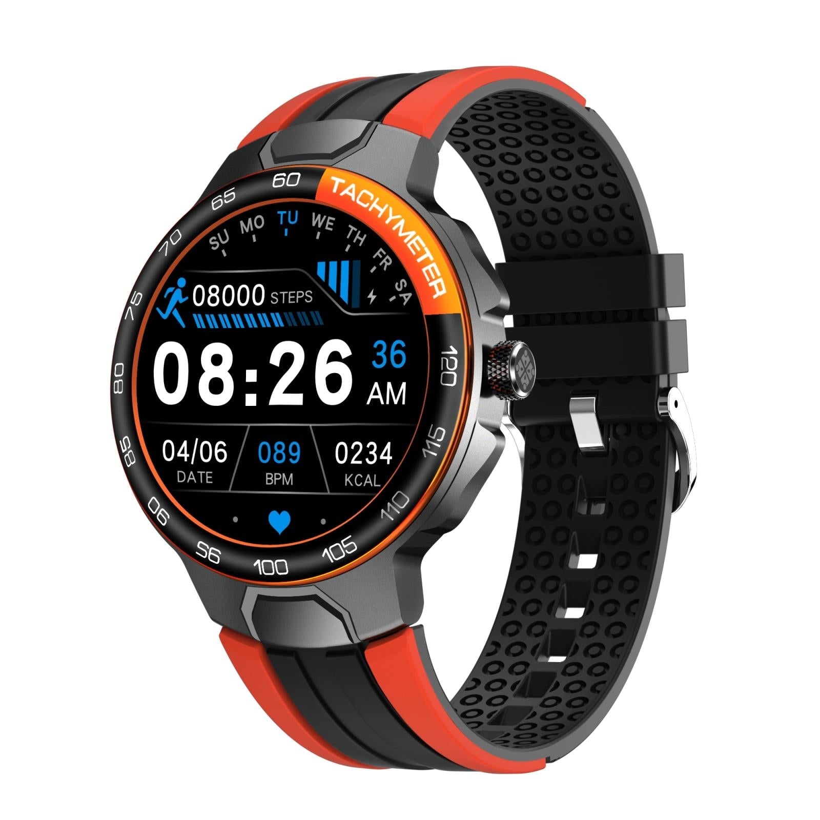 Waterproof Smart Watch with Intelligent Health Tracking - Orange The AuDHD Store