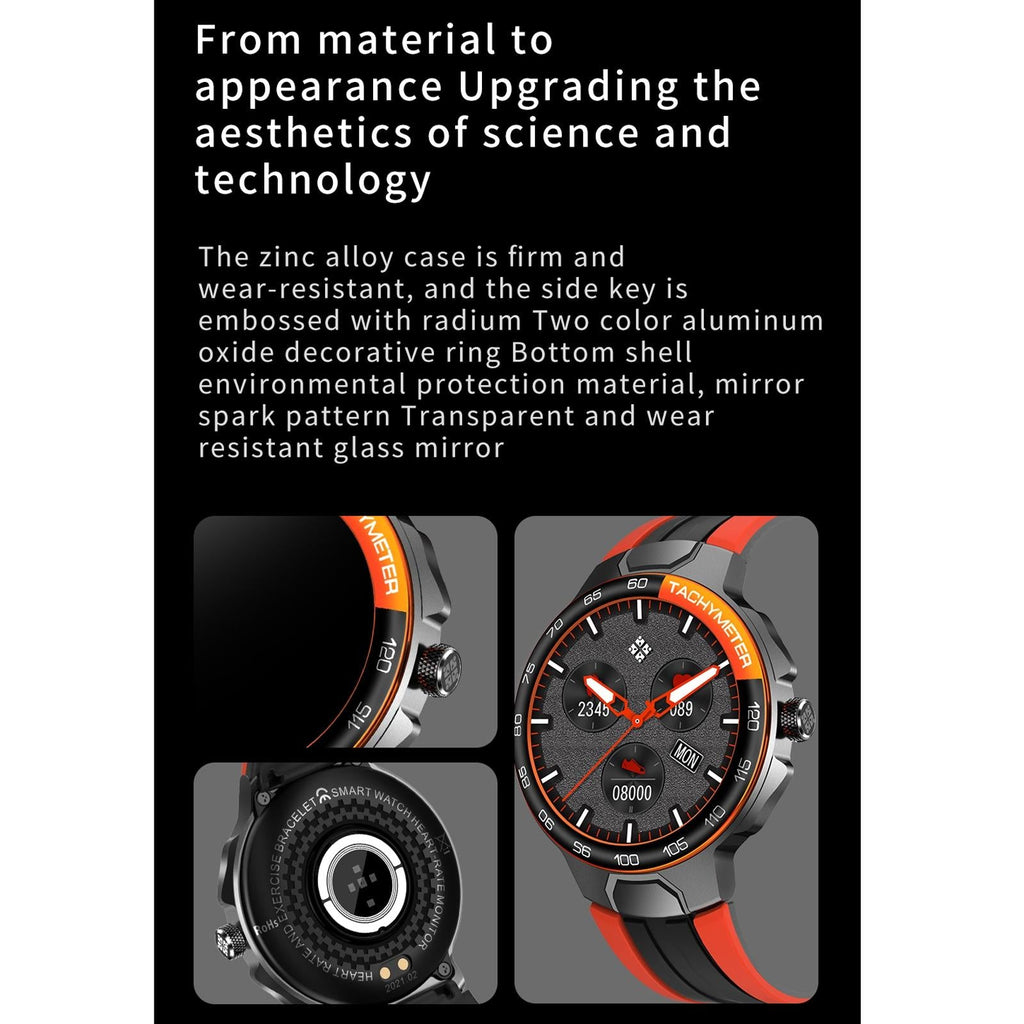 Waterproof Smart Watch with Intelligent Health Tracking - Orange The AuDHD Store