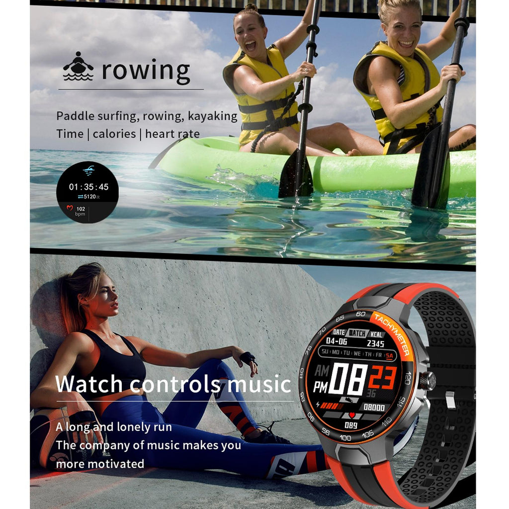 Waterproof Smart Watch with Intelligent Health Tracking - Orange The AuDHD Store