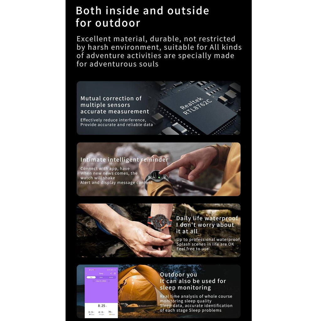 Waterproof Smart Watch with Intelligent Health Tracking - Orange The AuDHD Store