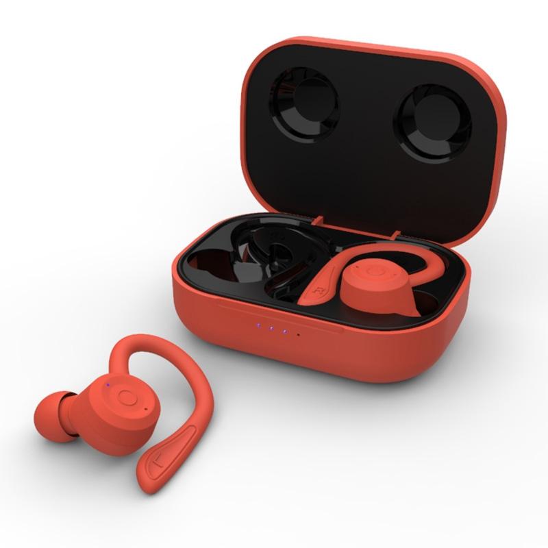 Waterproof T20 Bluetooth Earphones with Noise-cancelling Hooks - Orange The AuDHD Store