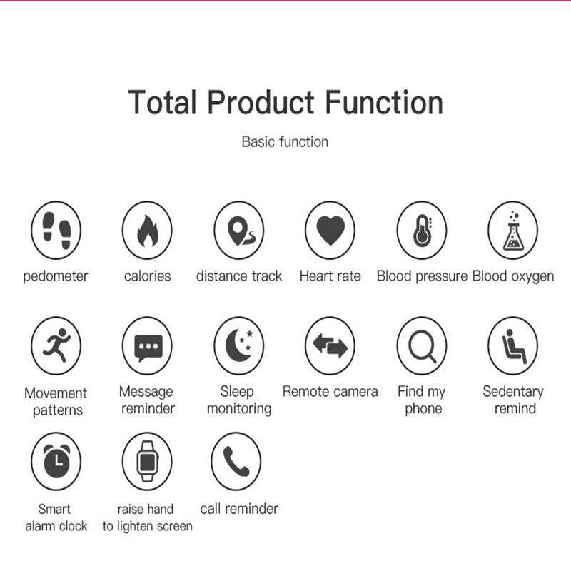 Waterproof Smart Watch with Call Reminder and Health Monitoring In Red The AuDHD Store