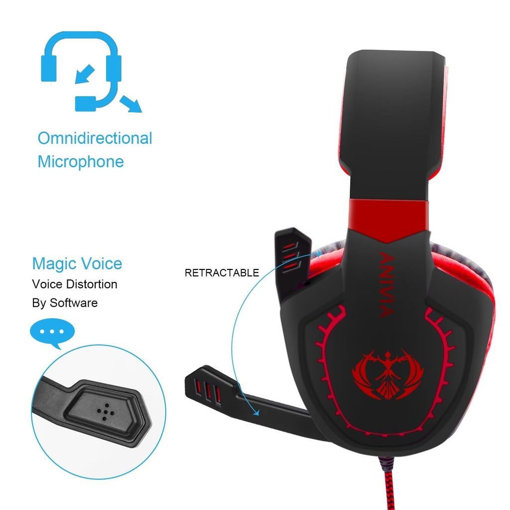 3.5Mm Noise-Canceling Gaming Headset With Retractable Mic 2M Cable The AuDHD Store