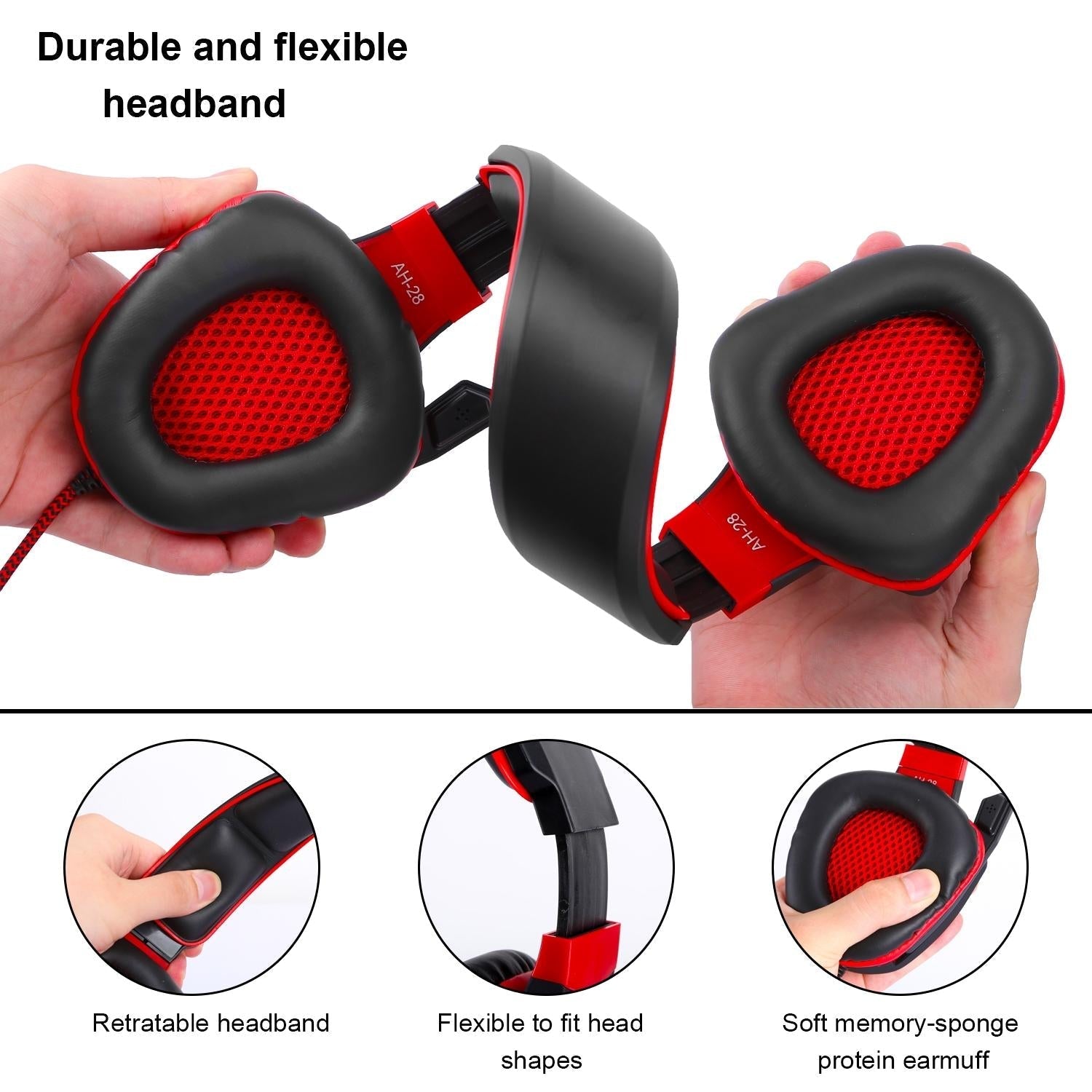 3.5Mm Noise-Canceling Gaming Headset With Retractable Mic 2M Cable The AuDHD Store