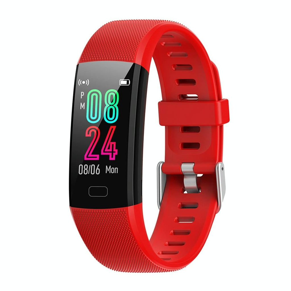 Smart Bracelet with Health Monitoring and Call Reminder- Black Red The AuDHD Store