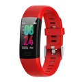 Smart Bracelet with Health Monitoring and Call Reminder - Black Red The AuDHD Store