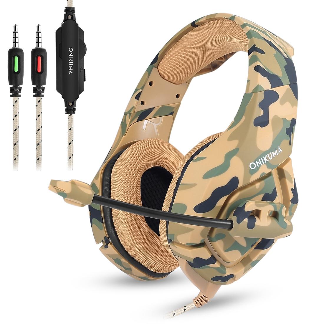 Camouflage Gaming Headset with Noise Cancelling Microphone - Yellow Yelow The AuDHD Store